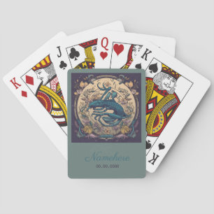 Create Your Own Art Nouveau Scorpio Zodiac Playing Cards