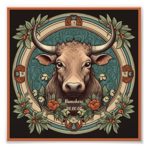 Create Your Own Art Nouveau Taurus Zodiac Photo Print