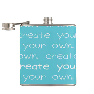 Create Your Own Art, Photo or Text Design Hip Flask