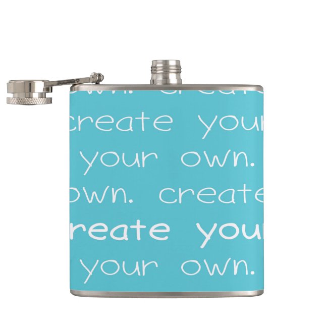 Create Your Own Art, Photo or Text Design Hip Flask (Opened)