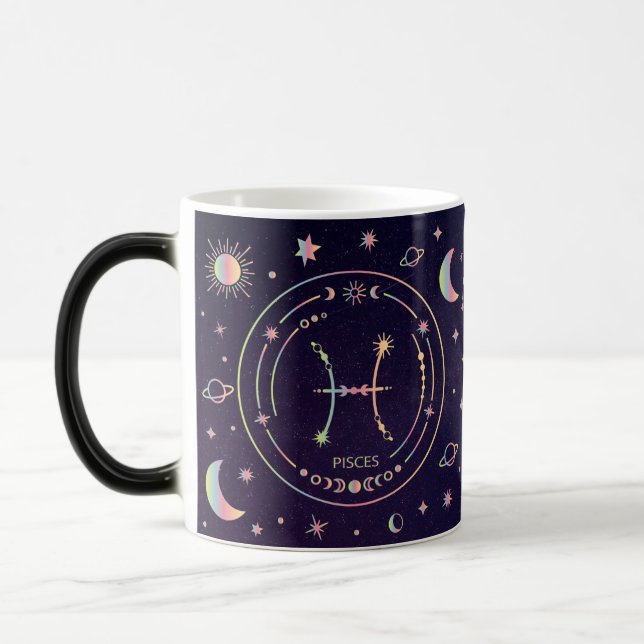 Create Your Own Astrology Zodiac Pisces Magic Mug (Left)