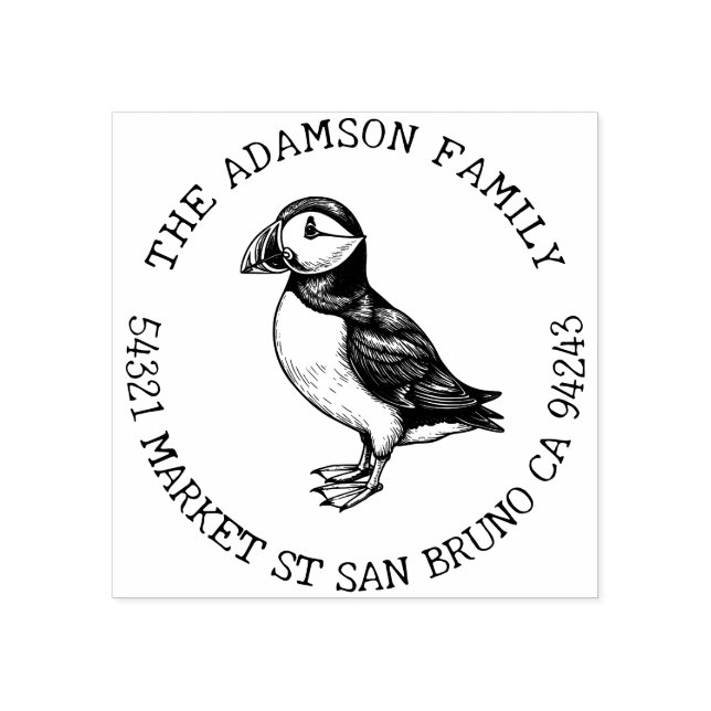 Create Your Own Atlantic Puffin Return Address Rubber Stamp (Imprint)