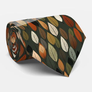 Create Your Own Autumn Leaves Green Tie