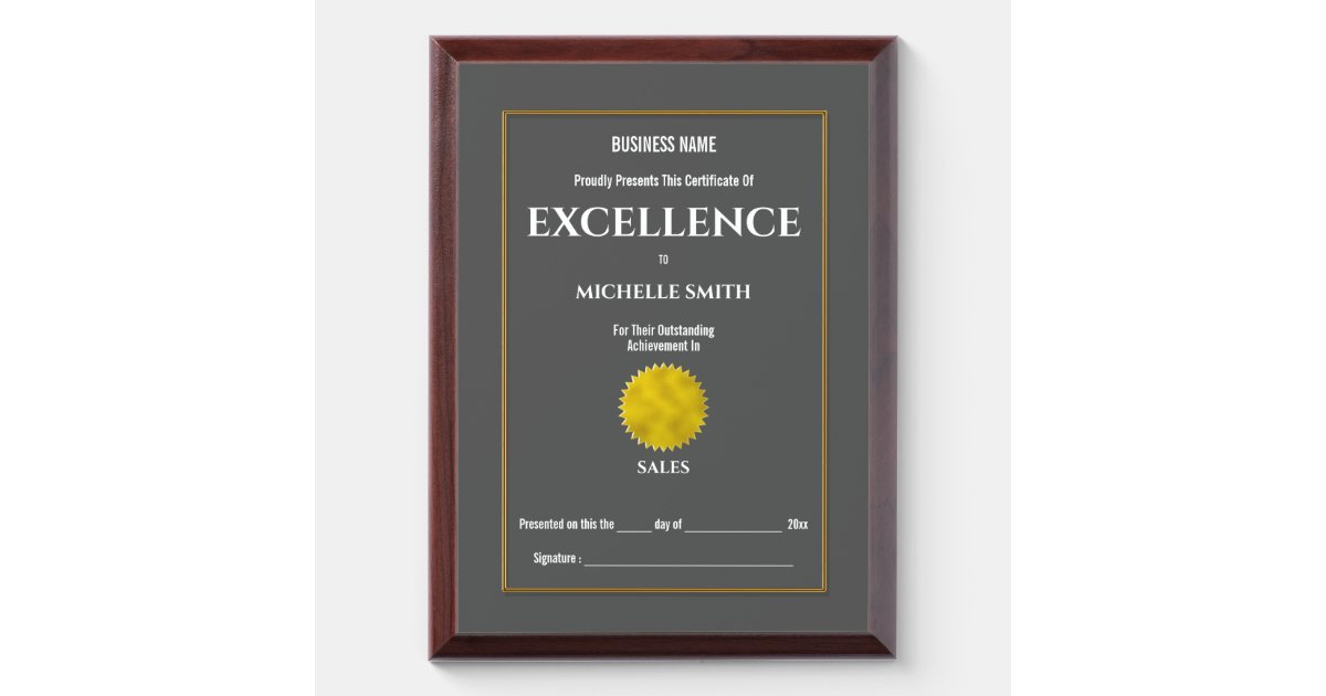 Create your own award certificate gray or diy zazzle