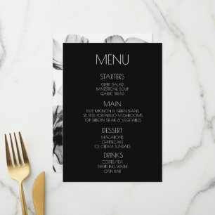 Create Your Own - B&W X-Ray Wildflowers Menu