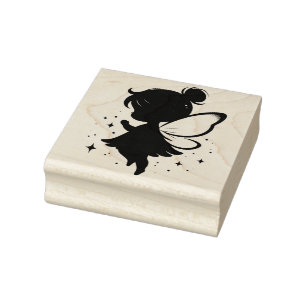 Create Your Own Baby Girl Flying Butterfly Fairy Rubber Stamp