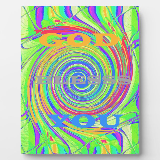 Create Your Own Baby Kids God Bless You Plaque (Front)