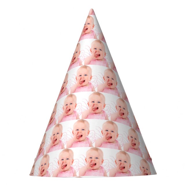 Create Your Own Baby Photo Personalised Party Hat (Front)