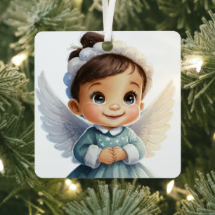 Create Your Own Baby's 1st Christmas Happy Angel Metal Tree Decoration