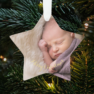 Create Your Own Baby's First Star Photo Christmas Ornament