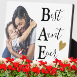 Create Your Own BAE Best Aunt Ever Photo   Plaque<br><div class="desc">Create your own photo plaque for the best aunt ever! Makes a great gift for birthday, mother's day and holidays.</div>