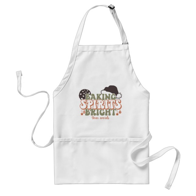 Create Your Own Baking Spirits Bright Standard Apron (Front)