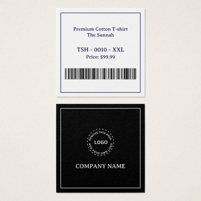 Create Your Own Barcode Sales Price Tag (Front & Back)