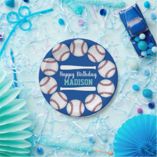 Create Your Own Baseball Birthday Party Paper Plate