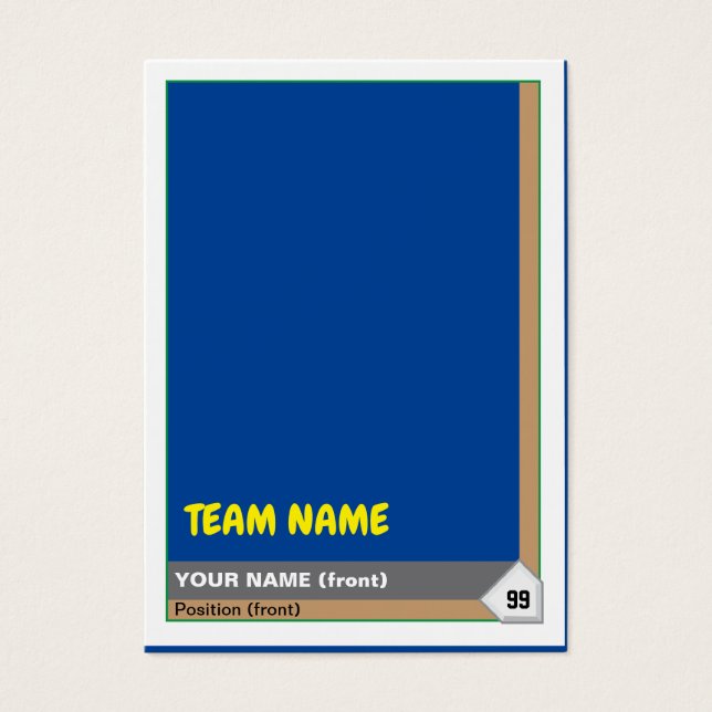 Create your own baseball card!!! (Front)