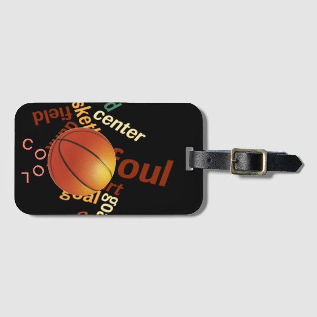 Create Your Own Basketball Travelling Luggage Tag (Front Horizontal)
