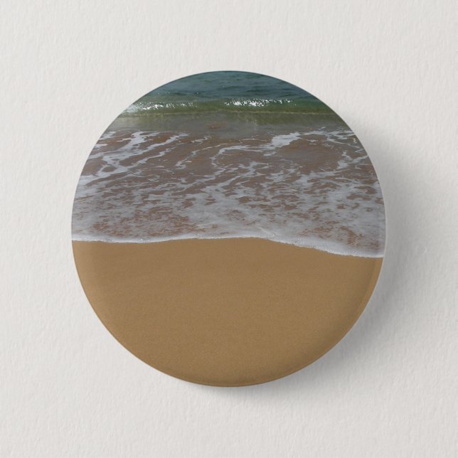 Create your own beach theme 6 cm round badge (Front)