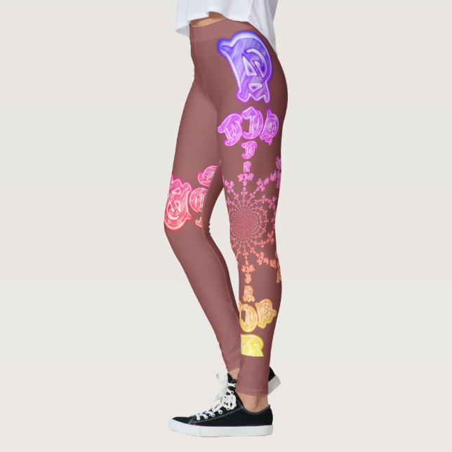 Create your own Beautiful amazing monogram colour Leggings (Left)
