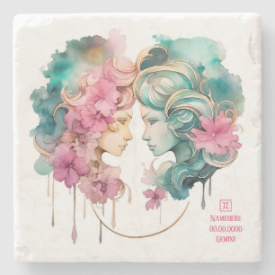 Create Your Own Beautiful Gemini Zodiac Stone Coaster