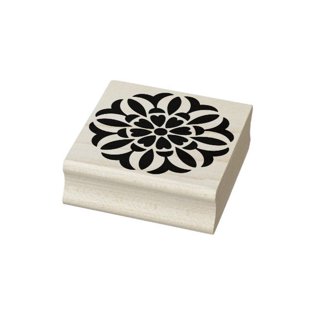 Create Your Own Beautiful Hearts Mandala Rubber Stamp (Stamp)