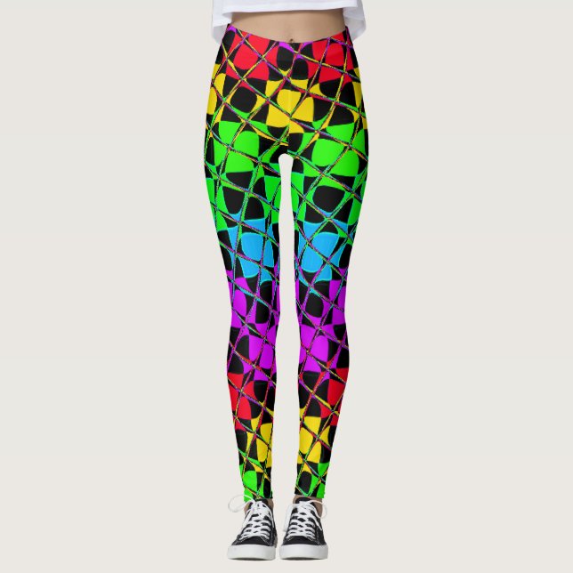 Create your own Beautiful Rainbow Clothing design Leggings (Front)