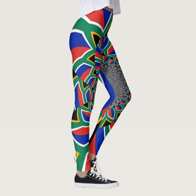 Create your own Beautiful South Africa flag Colour Leggings (Right)