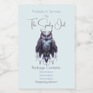 Create Your Own Bejeweled Owl Apothecary Label