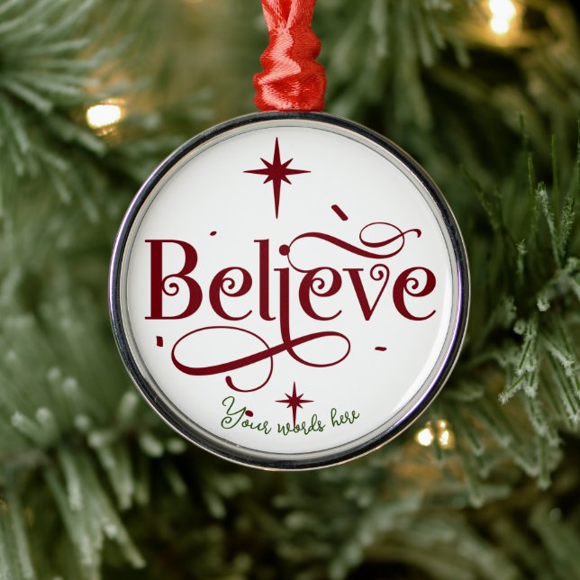 Create Your Own Believe Christmas Metal Tree Decoration (Tree)