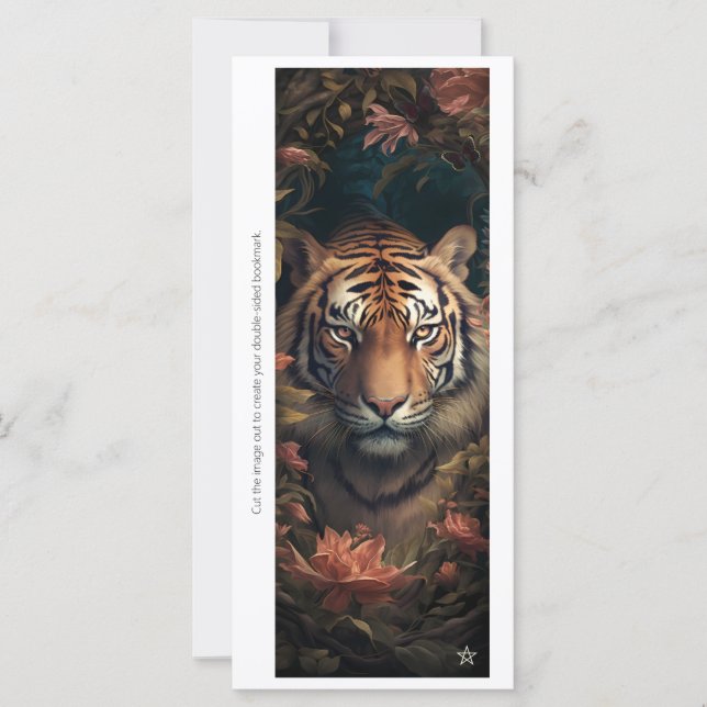 Create Your Own Bengal Tiger Bookmark Card (Front)