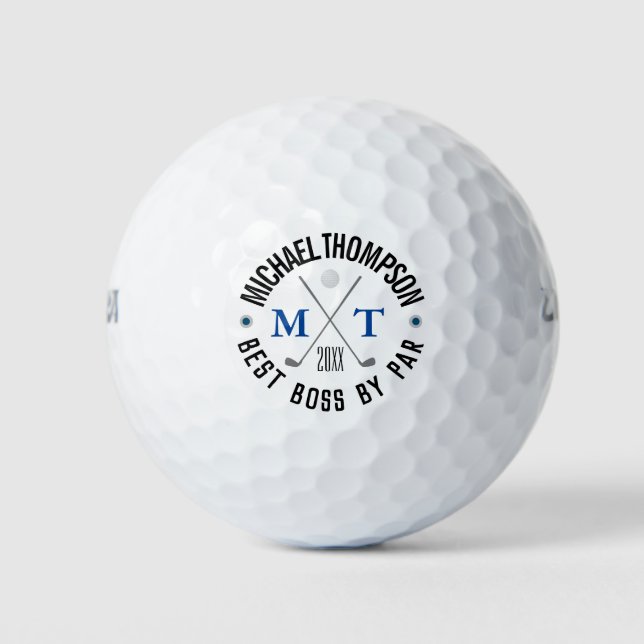 Create Your Own Best Boss Monogram Golf Balls (Front)