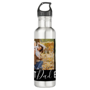 Create Your Own Best Dad Ever 2 Photo Collage 710 Ml Water Bottle