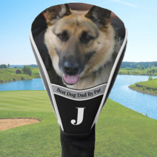 Create your own Best Dog Dad photo template custom Golf Head Cover