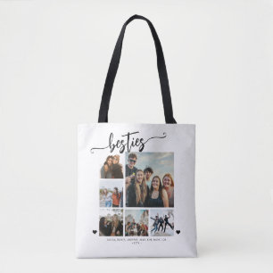 Create your own best friends photo collage tote bag