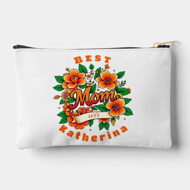 Create your own Best Mum Ever  Accessory Pouch (Back)