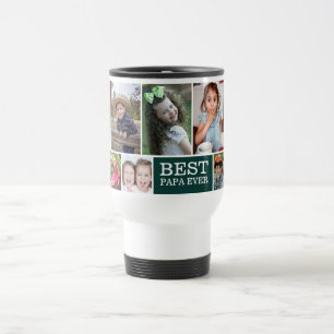 Create Your Own  Best Papa Ever 10 Photo Collage  Travel Mug