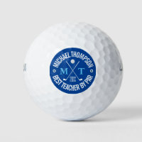 Create Your Own Best Teacher Monogram Golf Balls
