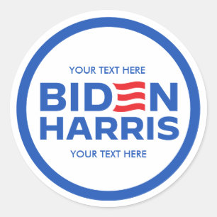 Create Your Own Biden Harris 2024 Classic Round Sticker