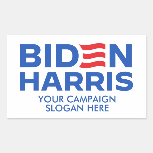Create Your Own Biden Harris 2024 Rectangular Sticker (Front)
