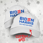 Create Your Own Biden Harris 2024 Trucker Hat<br><div class="desc">Create Your Own Biden Harris Campaign Apparel, Campaign Gear and Custom Gifts. Customise This Product now by clicking: PERSONALIZE > ENTER YOUR TEXT IN THE BOX - And That's it! Enjoy Shopping for this and Other Political Custom Apparel items including Custom Campaign Shirts, Custom Campaign Stickers, Custom Campaign Buttons, Custom...</div>