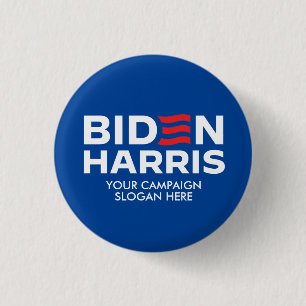 Create Your Own Biden Harris Campaign Slogan 3 Cm Round Badge