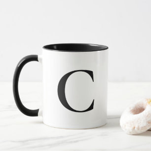 Create Your Own Big Black Monogram Mug