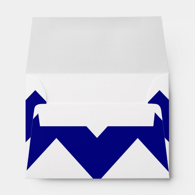 Create Your Own Big Navy Zigzag Pattern Envelopes (Back (Bottom))