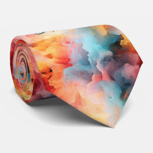 Create Your Own Billowy Sunset Alcohol Ink Plumes Tie