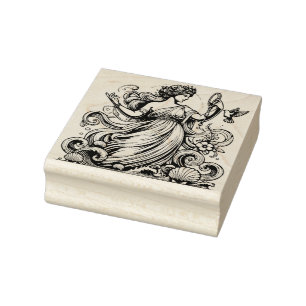 Create Your Own Birth of Aphrodite Goddess Rubber Stamp
