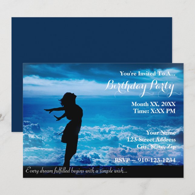 Create Your Own Birthday Celebration Invitation (Front/Back)