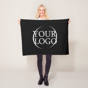 Create Your Own Birthday Modern Elegant Black  Fleece Blanket