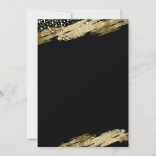 Create Your Own Birthday Party Gold Black  Invitation