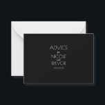 Create Your Own - Black Advice Card<br><div class="desc">Black Minimalist

From our ‘Black Minimalist’ Collection. Visit our shop for more coordinating wedding and event supplies,  decor and favours.</div>