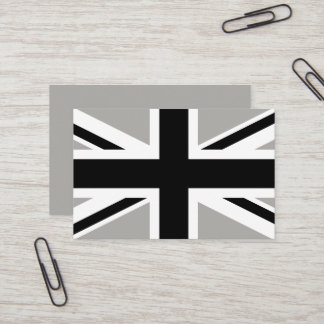 Create Your Own Black and White Union Jack Business Card