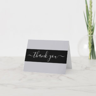 Create Your Own Black Belt Solid Colour Thank You Card